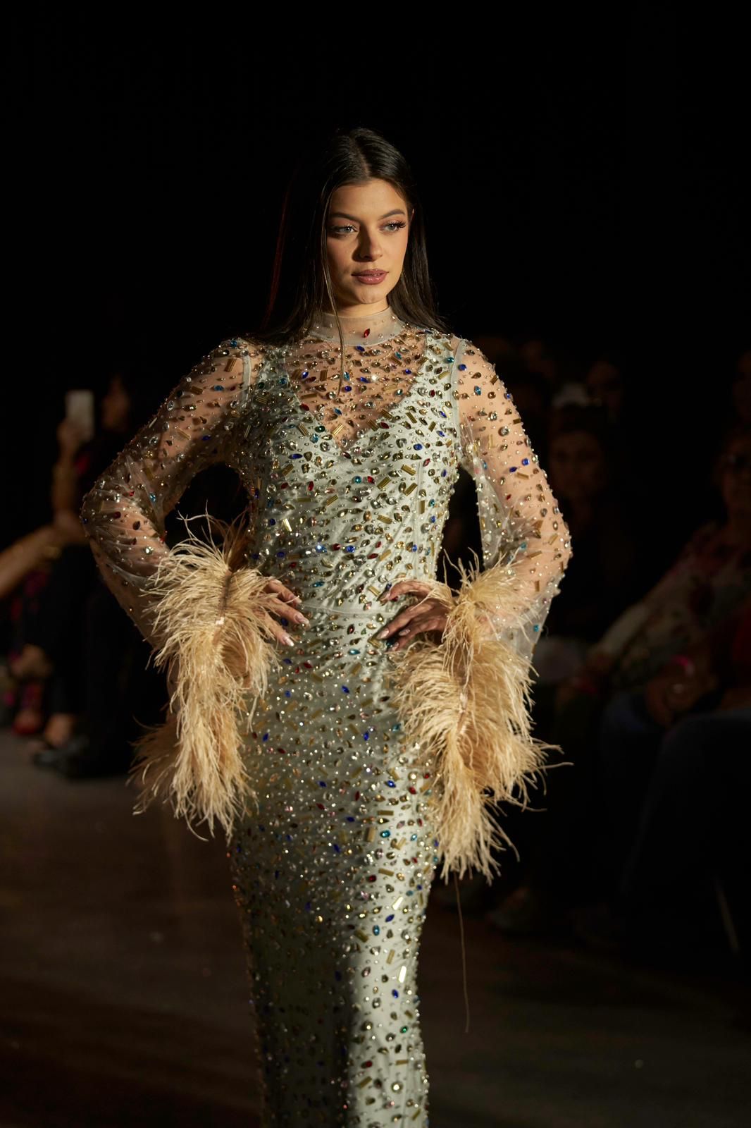 Areyah Multi Color Feather Dress