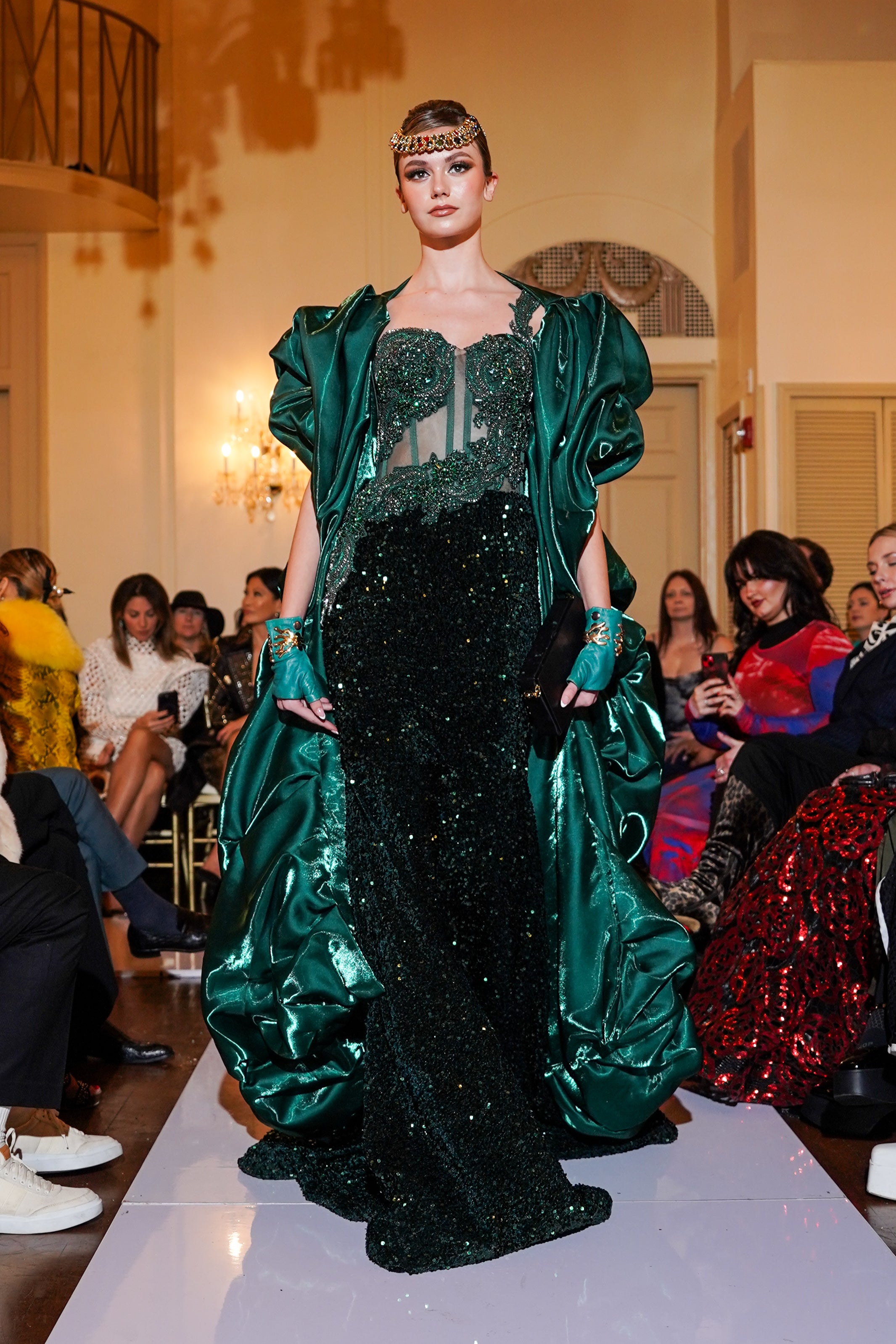 Emerald Majesty Couture Gown