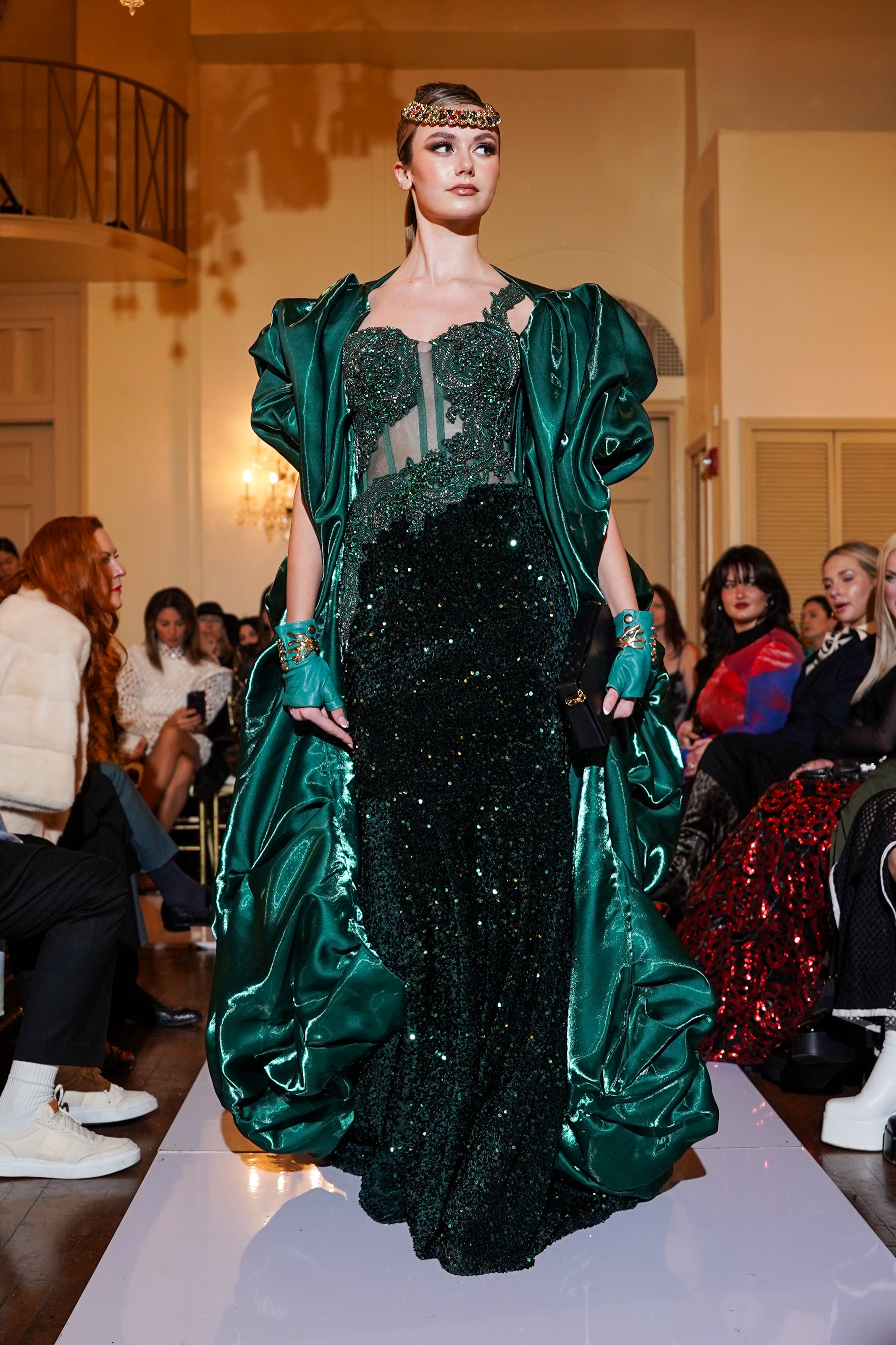 Emerald Majesty Couture Gown