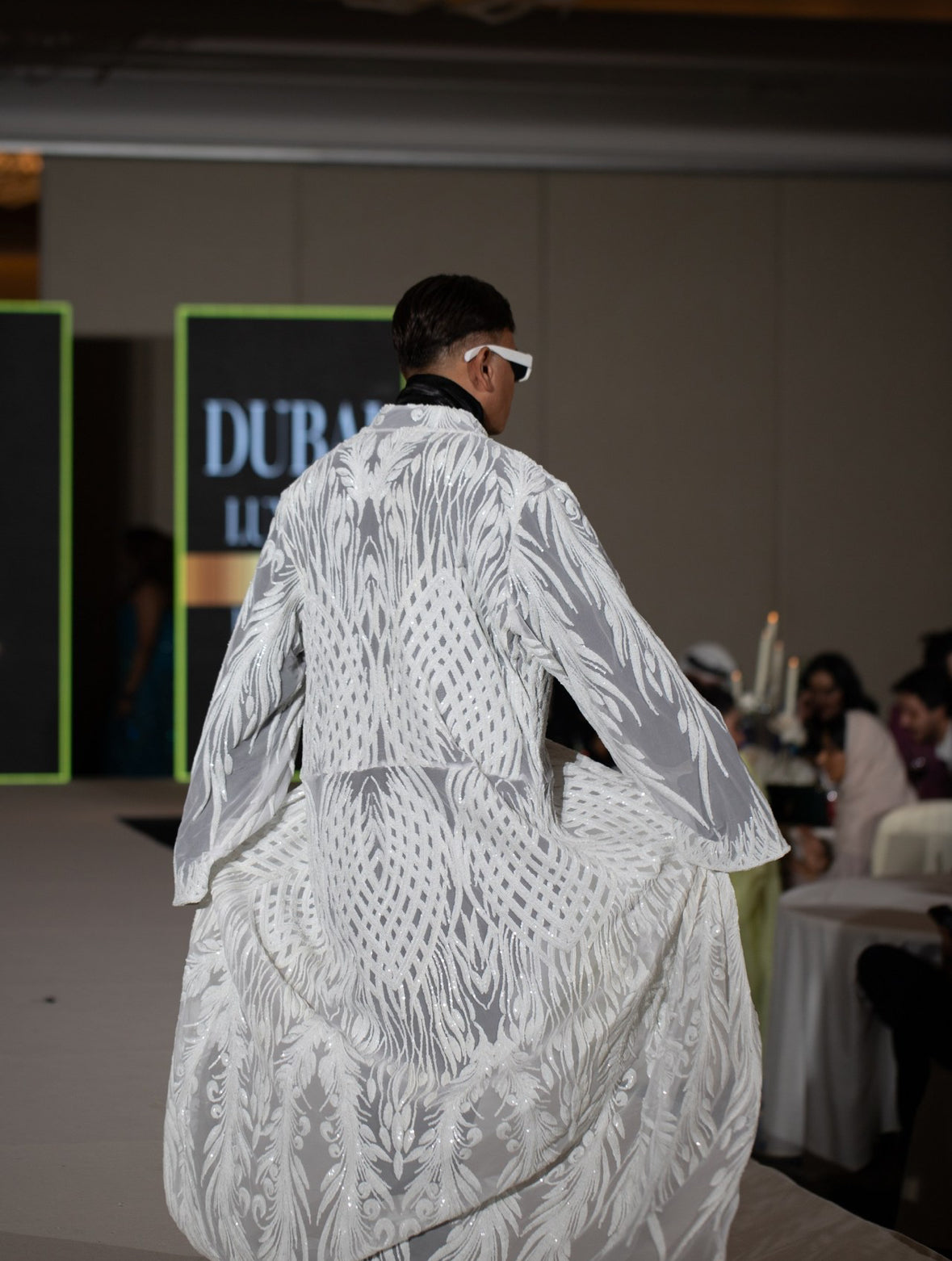 White Sequined Cape