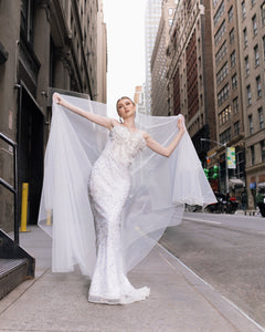 Flower Sequin Bridal Dress