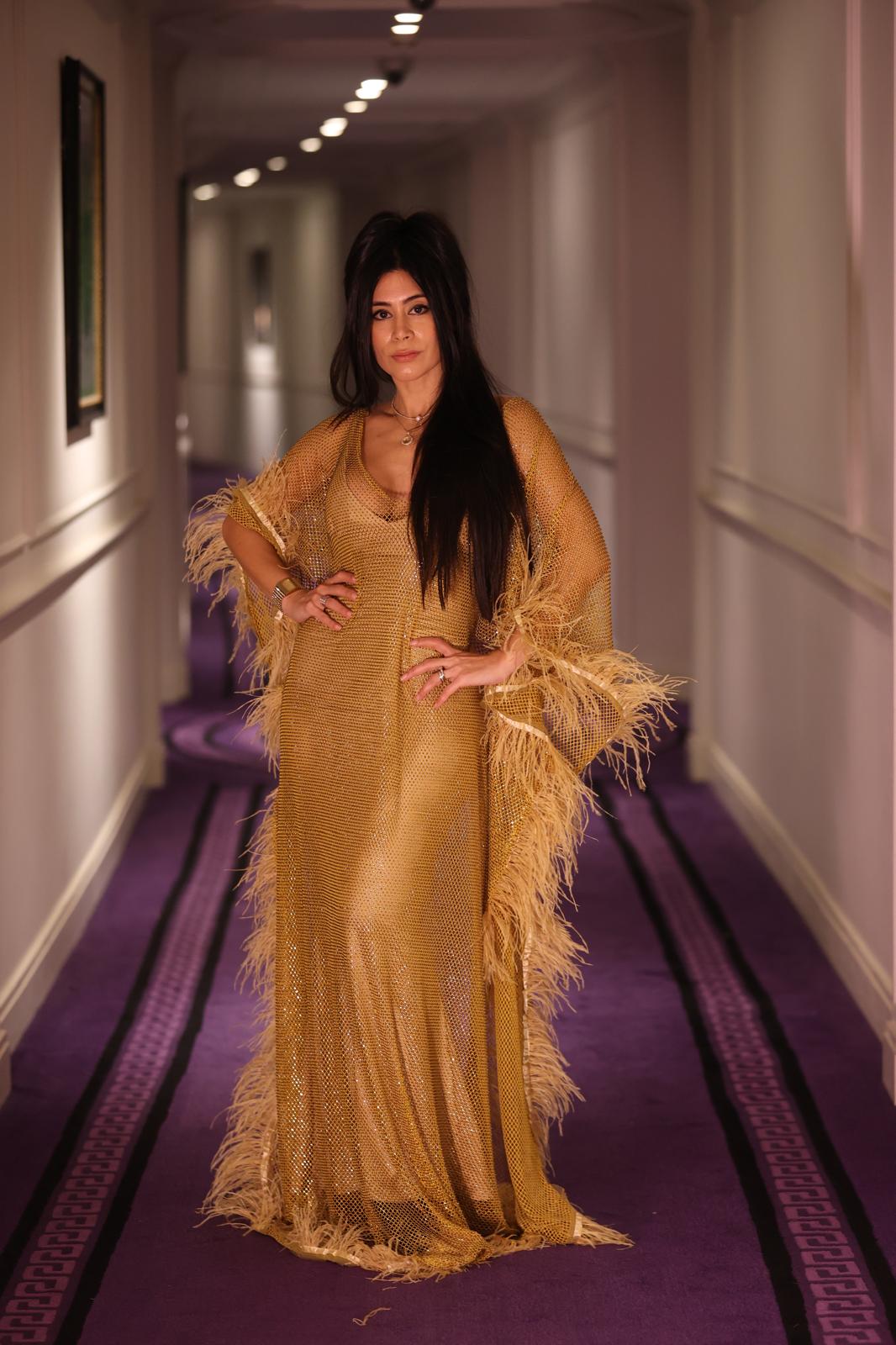 Dayanna Stone Feather Caftan