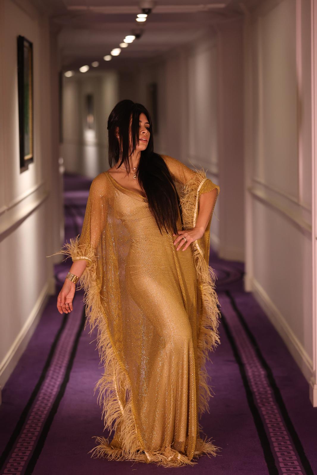 Dayanna Stone Feather Caftan