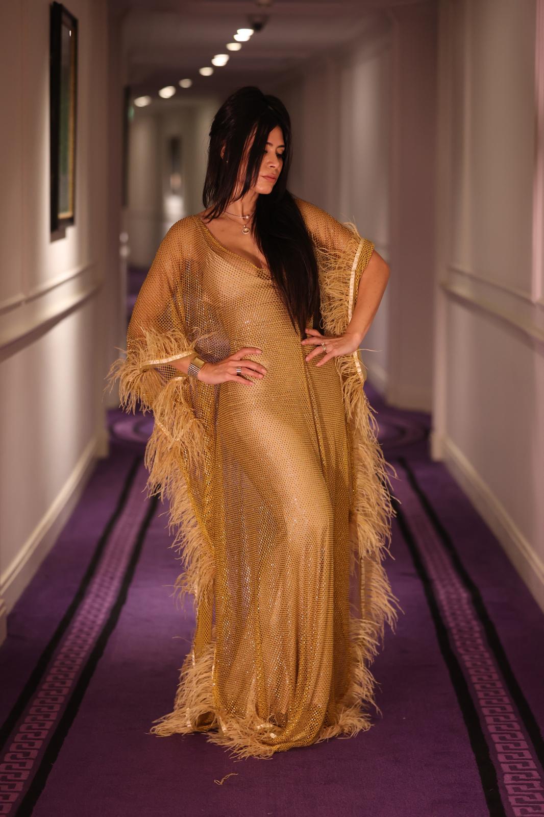 Dayanna Stone Feather Caftan