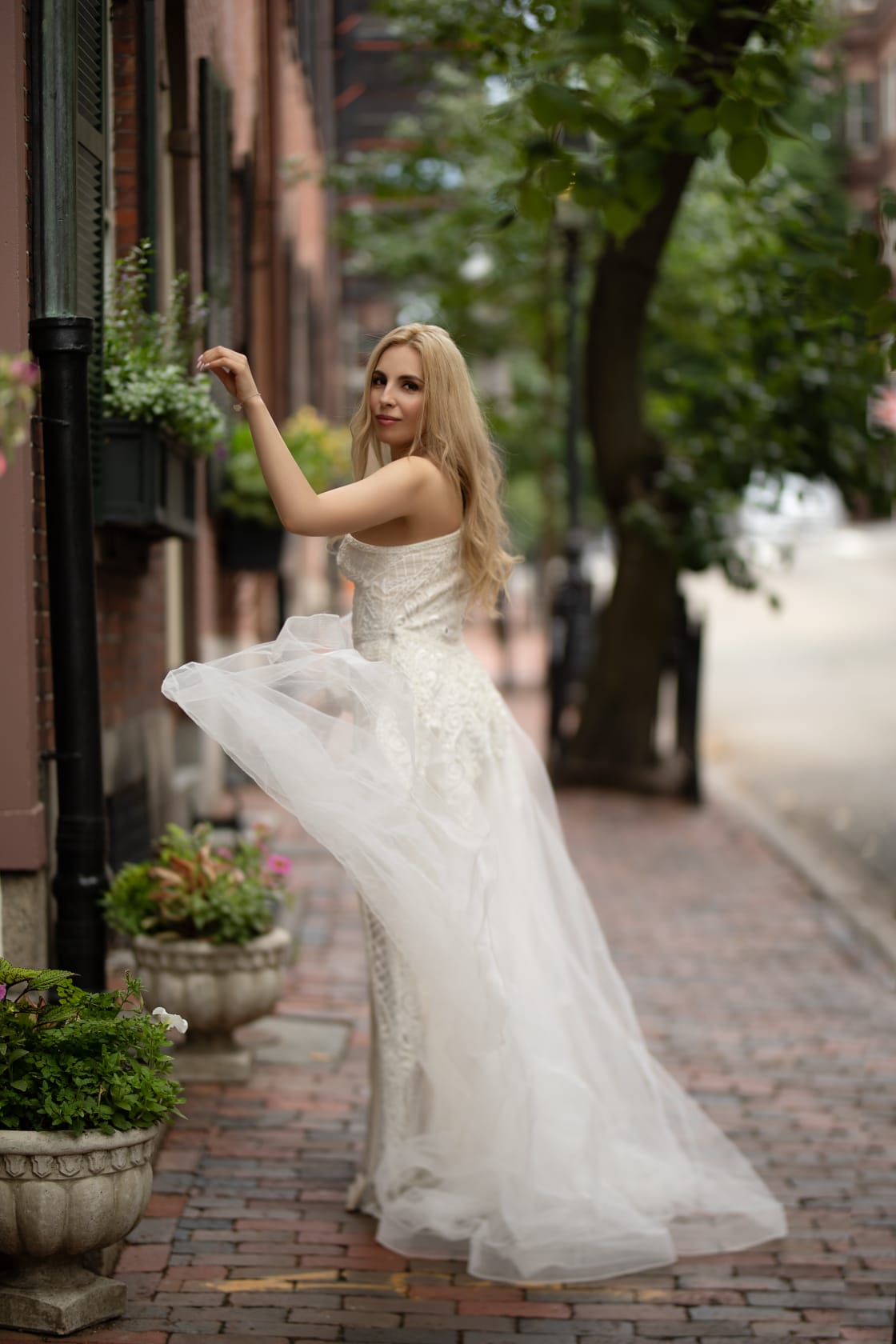 lucy one shoulder bridal dress